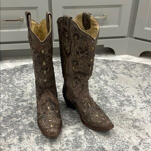 Vintage Coral Cowboy Boots